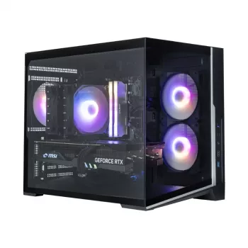 Zalman D30 Must mATX Mini Tower arvutikorpus koos 3x 120mm ARGB ventilaatoriga ja karastatud klaasist külgpaneeliga