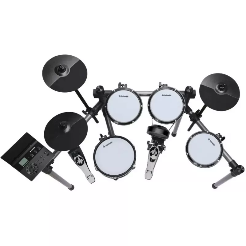 DONNER EC7247 elektrooniline trumlikomplekt võrgukattega, 225+ heli, USB MIDI, alumiiniumraam