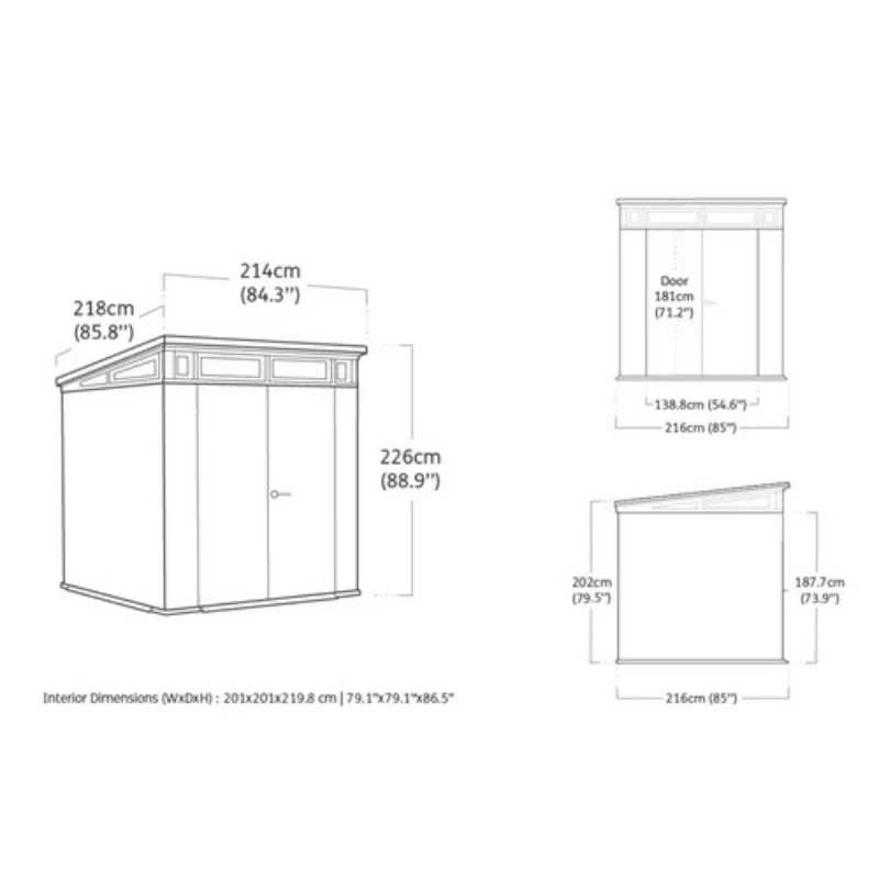 KETER Aiamaja Deco Pent 7x7 saarepuu toonis