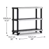 KETER 3-korruseline riiul Fused 122,1x45,7x105,8cm must