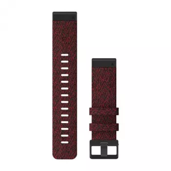 GARMIN Acc,fenix 6 22mm QuickFit Heathered Red Nylon Band