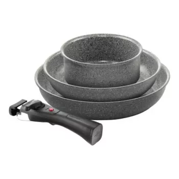 BALLARINI 3-osaline Torre pannide komplekt Ø24cm, Ø28cm ja kastrul Ø16cm + 3 eemaldatavat käepidet