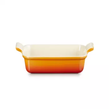 LE CREUSET ristkülikukujuline ahjuvorm Heritage keraamika 19x14cm / 1,1L oranž