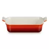 LE CREUSET ristkülikukujuline ahjuvorm Heritage kivikeraamika 26x19cm / 2,4L punane