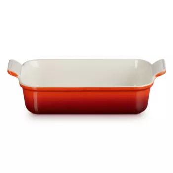 LE CREUSET ristkülikukujuline ahjuvorm Heritage kivikeraamika 26x19cm / 2,4L punane