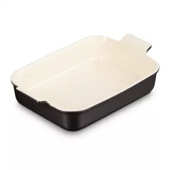 Le Creuset ristkülikukujuline Heritage keraamiline vorm 32x24cm / 4L must