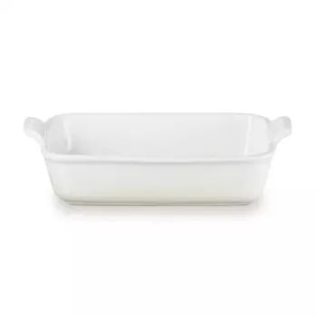 Le Creuset ristkülikukujuline Heritage keraamiline vorm 26x19cm / 2,4L valge