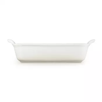 Le Creuset ristkülikukujuline Heritage keraamiline vorm 26x19cm / 2,4L valge
