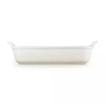 Le Creuset ristkülikukujuline Heritage keraamiline ahjuvorm 32x24cm / 4L valge