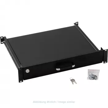 TRITON RAB-UP-X29-A1 19-tolline lukustatav rack-kinnituse klaviatuuri- ja hiiresaal, 1U, must