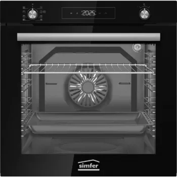 Simfer BI-81608P pürolüütiline sisseehitatud ahi, 80 L, 10 funktsiooni, elektrooniline puutejuhtimine, energiaklass A, must