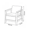 KETER aiatoolid 2 tk Scandi Linea helesinine/tume terashall