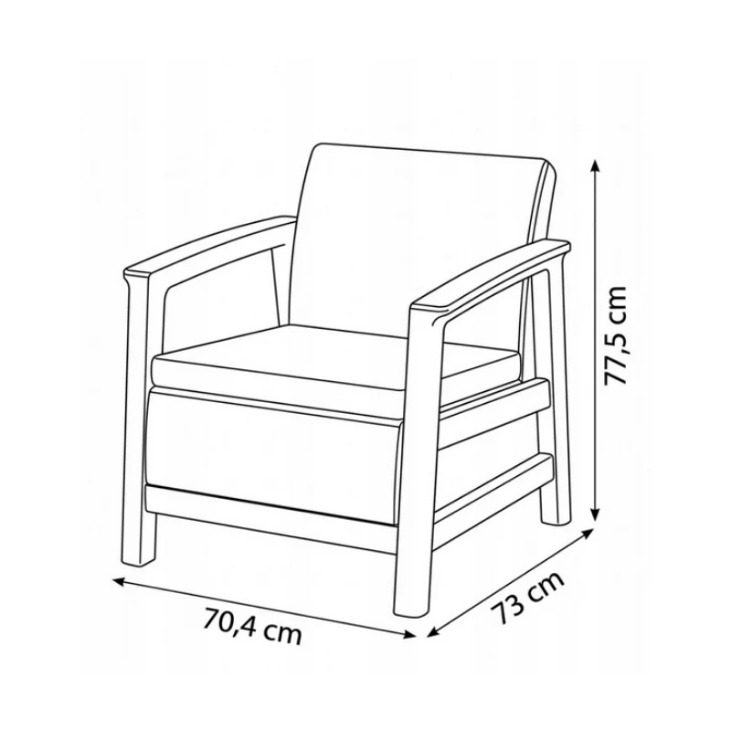 KETER aiatoolid 2 tk Scandi Linea helesinine/tume terashall