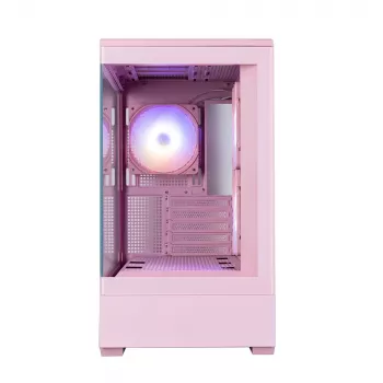 Zalman P30 V2, mATX Mini Tower arvutikorpus, 3 x 120mm ARGB ventilaatorit, roosa