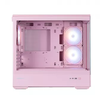 Zalman P30 V2, mATX Mini Tower arvutikorpus, 3 x 120mm ARGB ventilaatorit, roosa