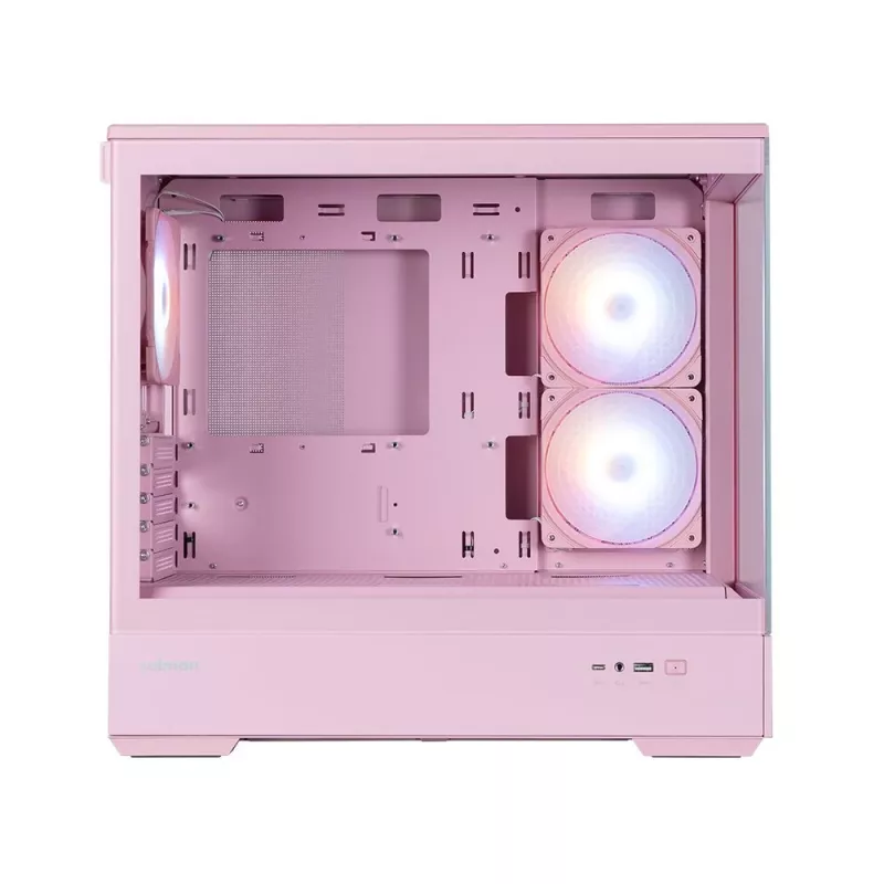 Zalman P30 V2, mATX Mini Tower arvutikorpus, 3 x 120mm ARGB ventilaatorit, roosa