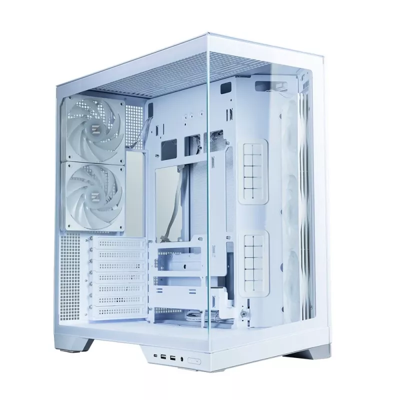 Zalman D50 White ATX Mid Tower arvutikorpus 3x ARGB ventilaatoriga ja karastatud klaasiga