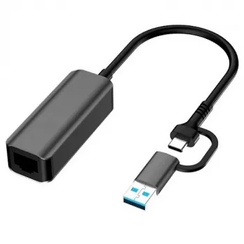 EXTRA DIGITAL Adapter USB3.0 A / USB-C - RJ45, 1000Mbps, 0,15m