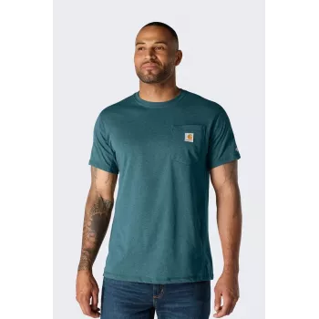 Carhartt Force Midweight lühikeste varrukatega taskuga T-särk HARBOR