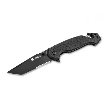 Dönges Basic Tactical kokkupandav taskunuga 01DG003 must roostevaba teras Drop Point Combination Edge