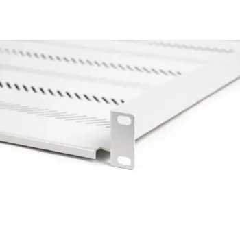 DIGITUS TN-19-550-1U-GY 1U fikseeritud rack-riiul, 550 mm sügav, hall RAL 7035, 25 kg kandevõime