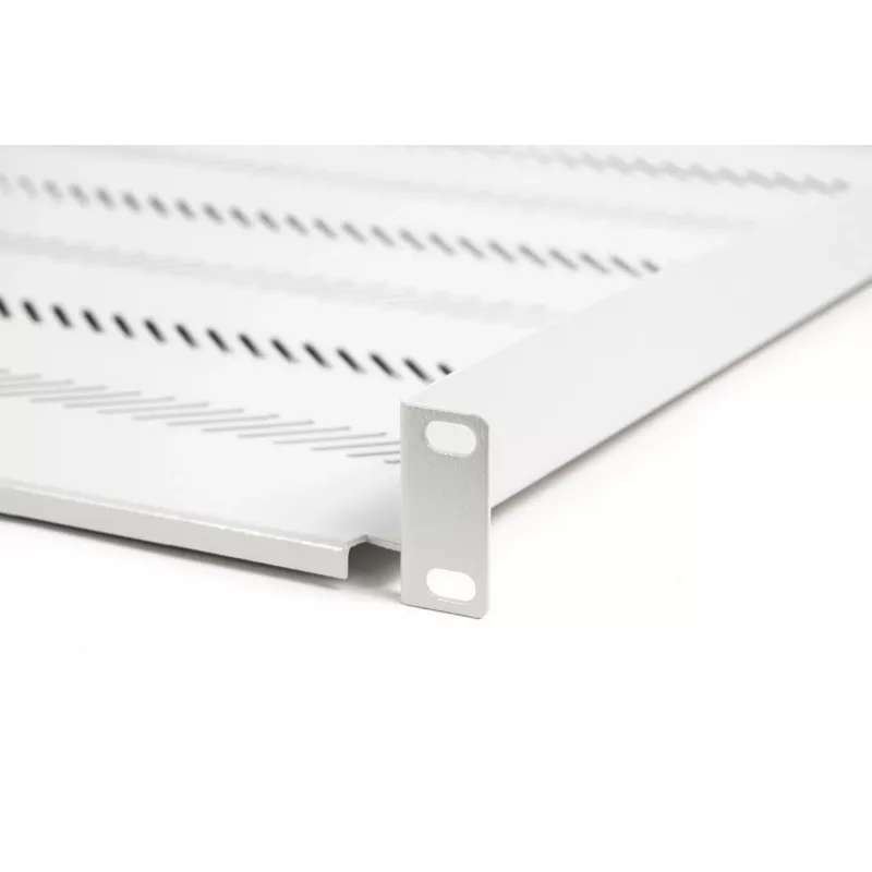 DIGITUS TN-19-550-1U-GY 1U fikseeritud rack-riiul, 550 mm sügav, hall RAL 7035, 25 kg kandevõime