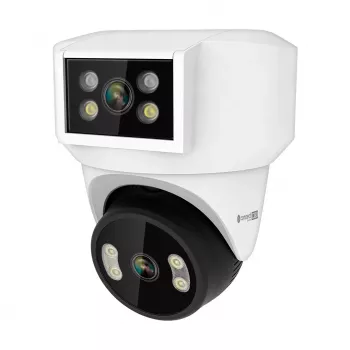 KRUGER & MATZ WiFi kaamera Kruger&Matz Connect C180 2x objektiiv PTZ 360° 2K Tuya Smart Life värviline öövaade audio AI