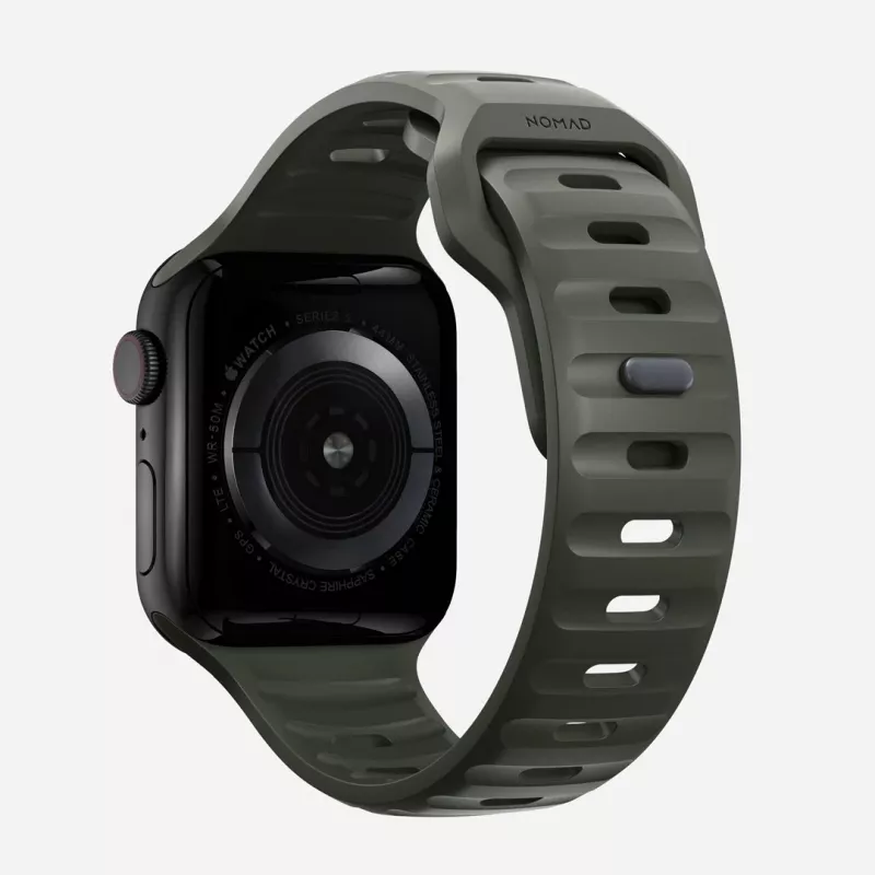 NOMAD Sport Band - Apple Watchi 46mm/49mm rihm FKM-st (tuhkroheline)