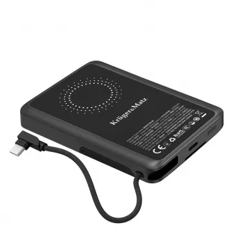KRUGER & MATZ KM0916 Power Bank 10000 mAh koos Quick Charge 3.0 ja Power Delivery 3.0, must