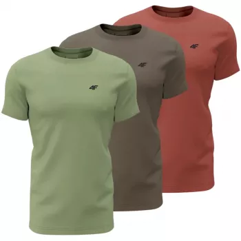 Meeste t-särk 4F M4480 roheline, pruun, bordoopunane 4FWSS26TTSHM4480 90S XL