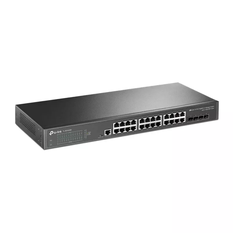 TP-Link JetStream TL-SG3428X hallatav L2+/L3 gigabit Etherneti kommutaator 1U must
