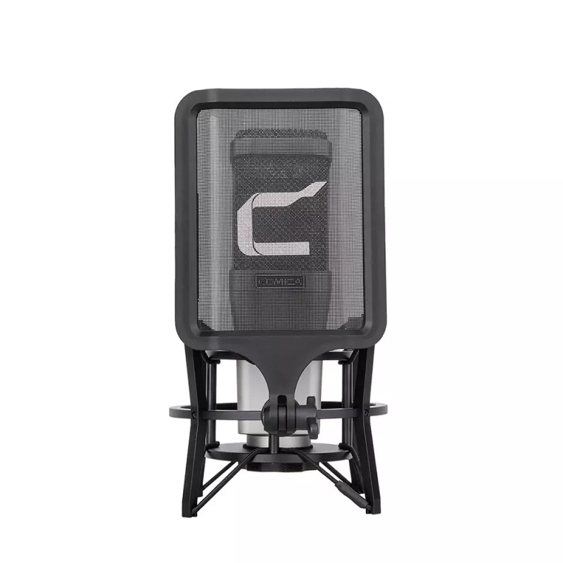 Comica STM01 USB kondensaatormikrofon kardioidse suunakarakteristikuga, 24-bit/48kHz, reaalajas monitooring, võimenduse reguleerimine, vaigistus, täismetallkorpus, lauaalune alus, pop-filter