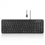 Perixx PERIBOARD-213 DE B juhtmega USB klaviatuur, saksa paigutus (QWERTZ), käärtlüliti, must