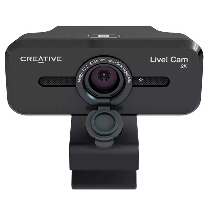 Creative Live! Cam Sync V3 2K QHD veebikaamera kahe mikrofoniga ja privaatsussuluriga, must