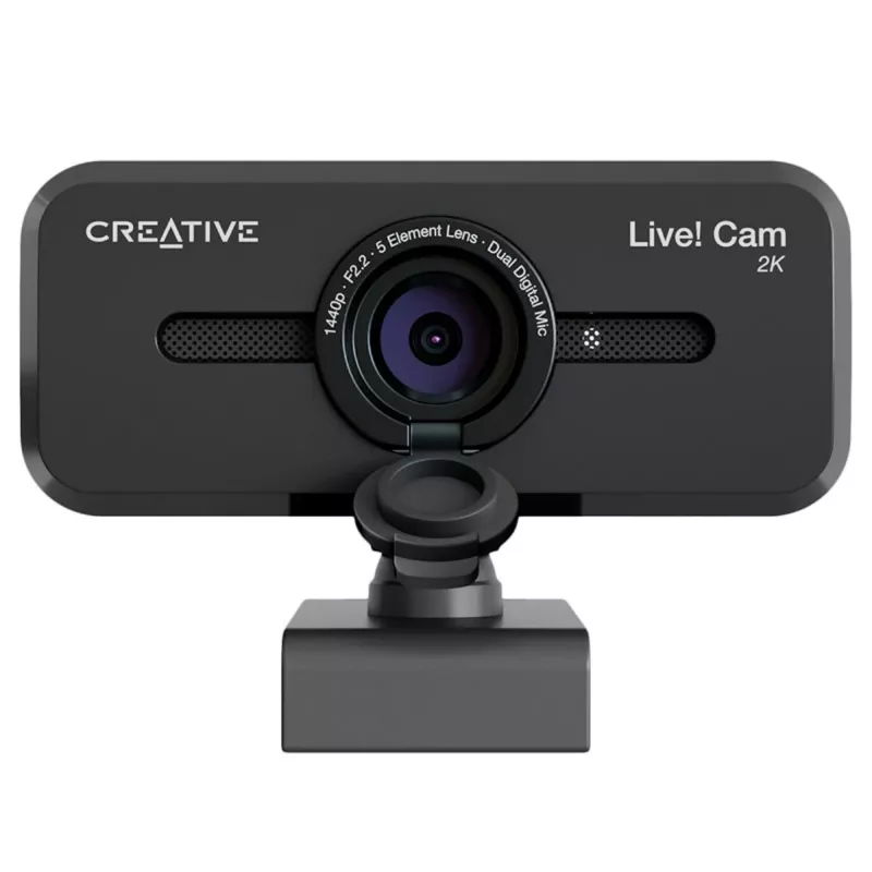 Creative Live! Cam Sync V3 2K QHD veebikaamera kahe mikrofoniga ja privaatsussuluriga, must
