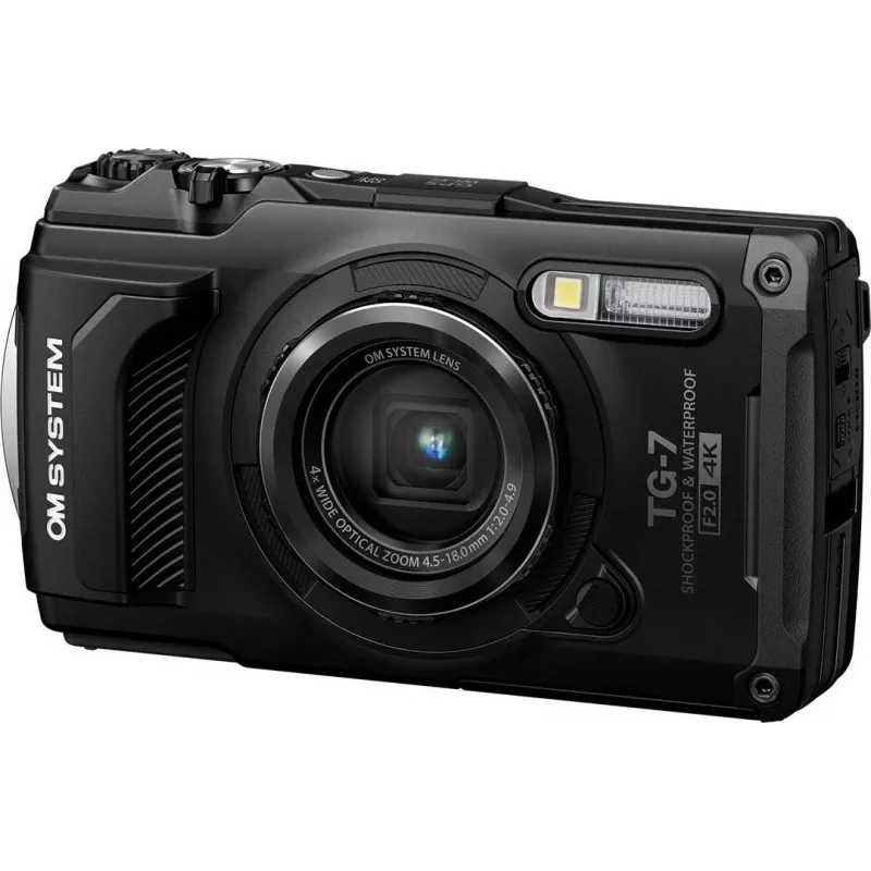 OM System Tough TG-7 must vastupidav kompaktkaamera, 12 MP, 4K video, veekindel 15 m