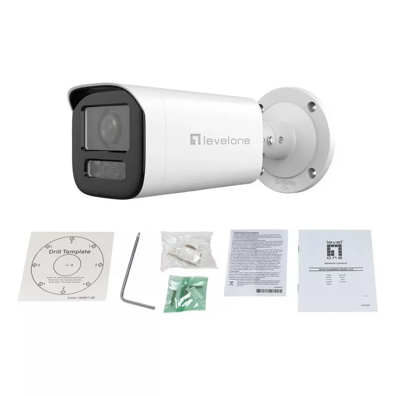 LevelOne IPCam FCS-5222 kuppelkaamera 2MP H.265 IR PoE võrgukaamera