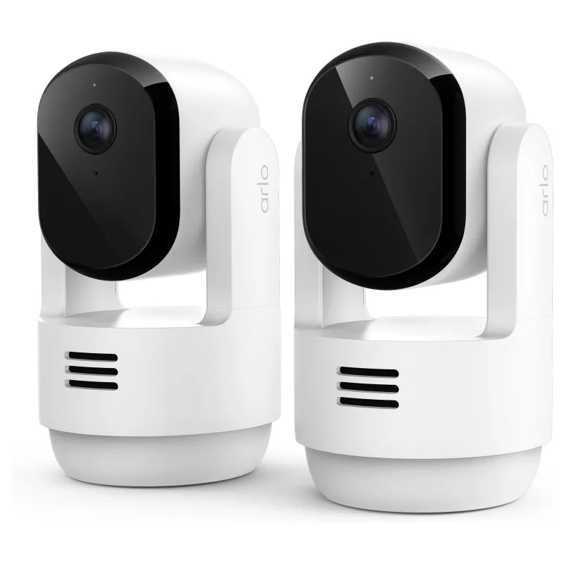 Arlo Essential 3 2K panoraam-kallutus-suum turvakaamera siseruumidesse (2-pakk, valge)
