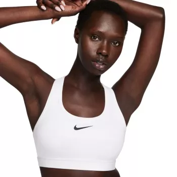 Nike Swoosh Keskmise Toetusega Spordirinnahoidja Valge XL