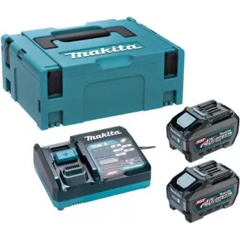 Makita PSKGRT2J XGT 40V max toiteallika komplekt koos 2x 5,0Ah akude ja kiirlaadijaga
