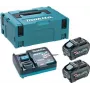 Makita PSKGRT2J XGT 40V max toiteallika komplekt koos 2x 5,0Ah akude ja kiirlaadijaga