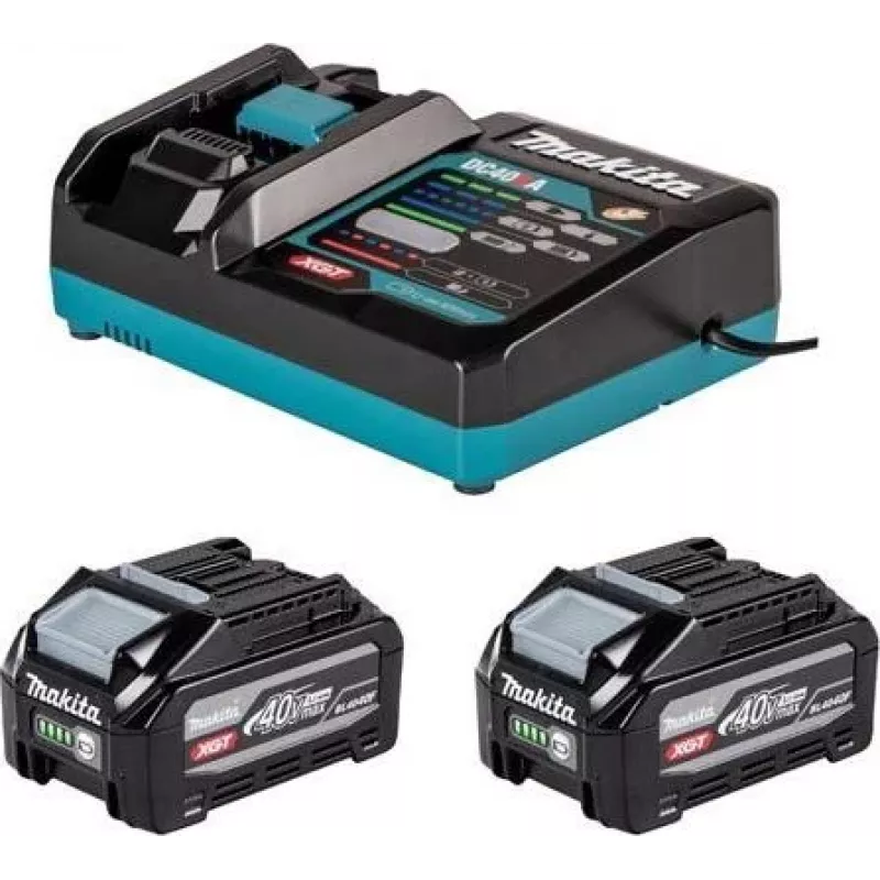 Makita 1916Y1-1 toiteallika komplekt 40V XGT tööriistadele (2x BL4040F 4,0Ah akud ja DC40RA kiirlaadija)