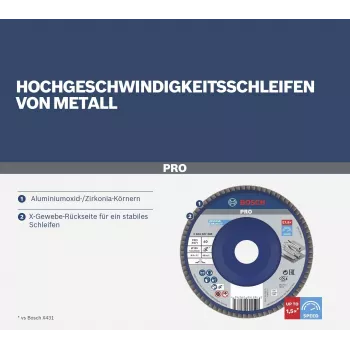 Bosch X571 Best for Metal lamellketas 125 mm P80 tsirkooniumoksiid 2608607338