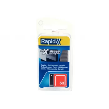 RAPID TOOLS peenjuhtmetega klambrid tüüp 53, 6 mm, roostevaba teras, väike pakk, Euro-avaga kaardile kinnitatud, 1 tk (40109509)