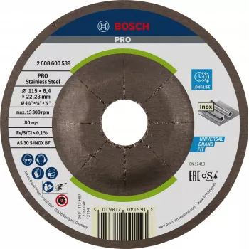 Bosch 2608600539 Sissepressitud keskosaga lihvketas 115 x 22.23 mm, 1 tk