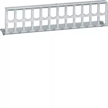 HAGER UM00K4 24-pordiline tühi patch-paneel UM-seeria moodulitele, 19 inch 1U, helehall