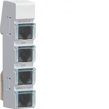 Hager LMN siinimoodul, 4x RJ12 pesa, passiivne, toiteallikata ZZ12LMN04P