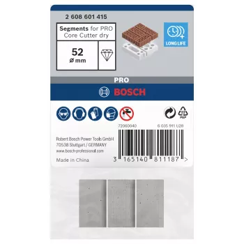 Bosch 2608601415 teemantsegud kuivpuurimissüdamikpuuridele, 3 pakis