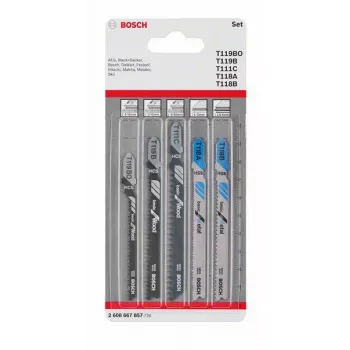 Bosch Accessories 2608667857 Tikksaetera komplekt puit ja metall Basic, 5-osaline, T-vars