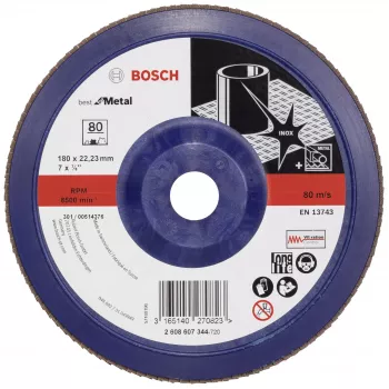 Bosch X571 Best for Metal lamellketas 180 mm, P40, tsirkooniumoksiid, 22,23 mm ava 2608607344